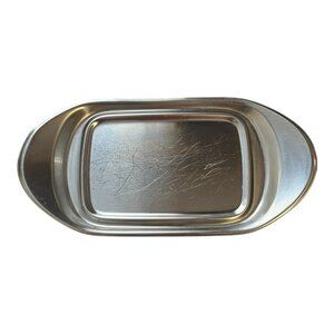 Vintage Tischfein 18/8 Stainless Steel Tray – Made in Germany – Classic Oval Des
